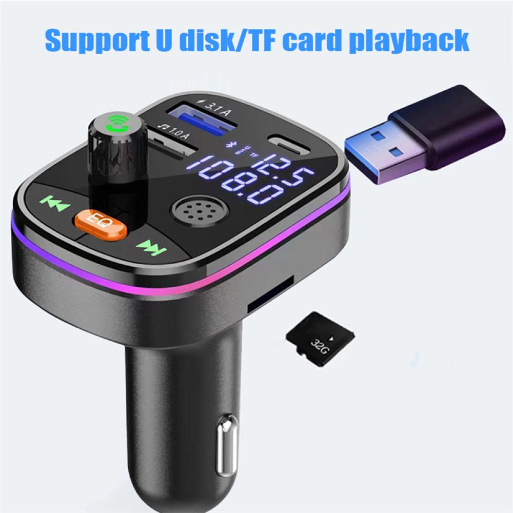 Tẩu Sạc Nhanh Hai Cổng USB Bluetooth 5.0 PD 20W T8U8 Cho Xe Hơi