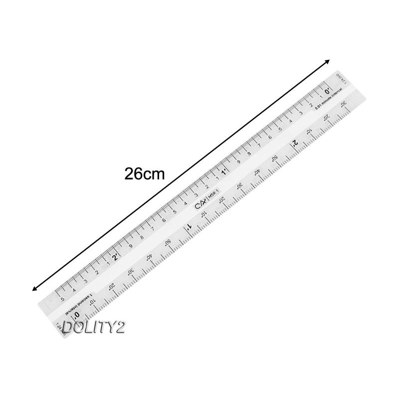 [Dolity2] Thước Đo Acrylic Trong Suốt Cho Poltting Utm, Usng, Coordinates Land Directions