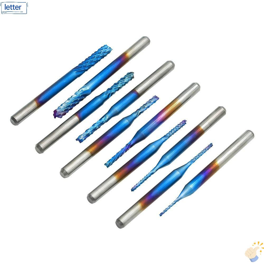 LET Mũi Phay Cắt Cạnh Bằng Titan Màu Xanh Dương