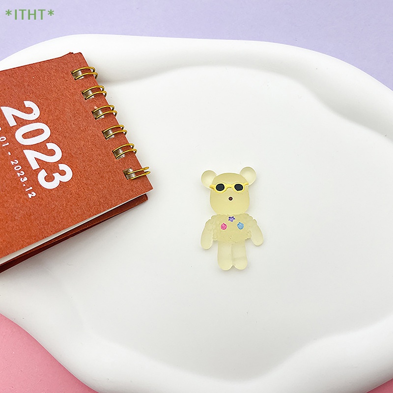 Bộ 10 Tượng Gấu Mini Bằng Nhựa Resin Trong Suốt Mới