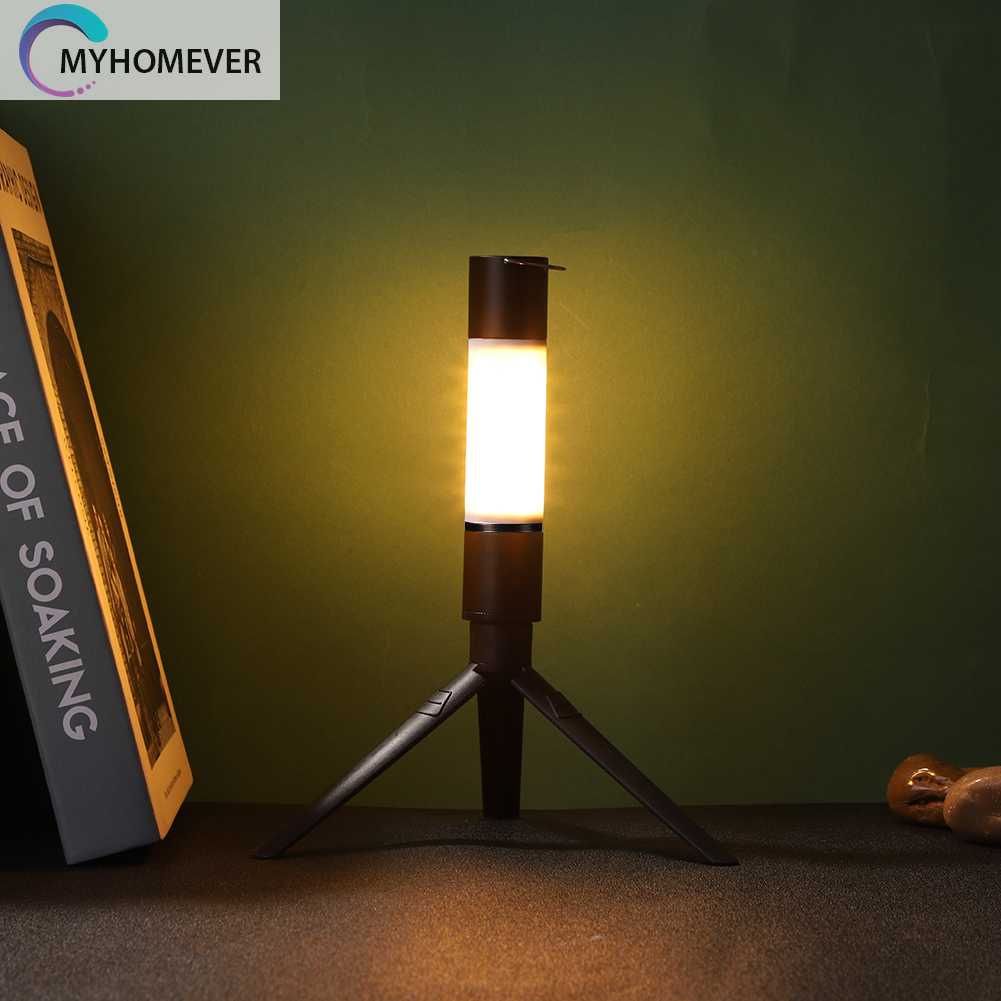 Đèn Pin Sạc Pin Kèm Tripod Chuyên Dụng Cho Đi Cắm Trại / Câu Cá