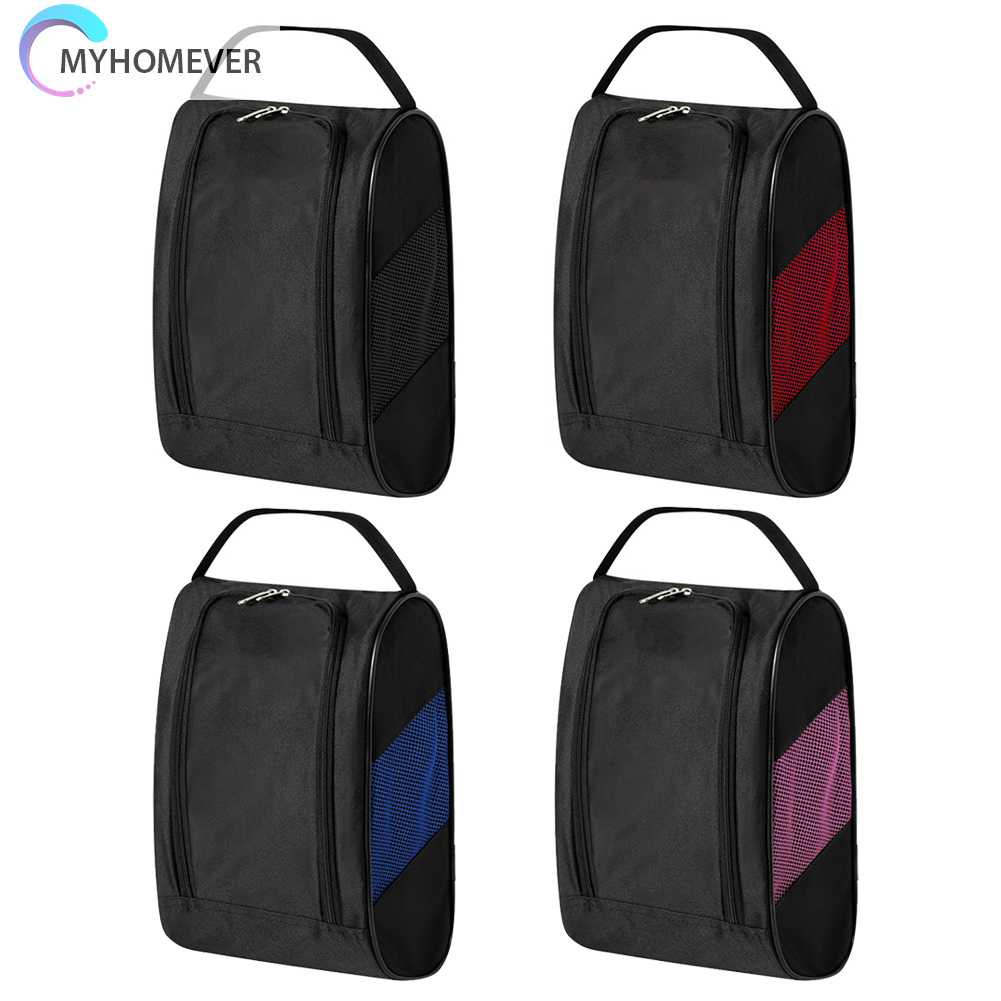 Túi Đựng Giày Chơi Golf Bằng Nylon Có Khóa Kéo Thoáng Khí Tiện Dụng