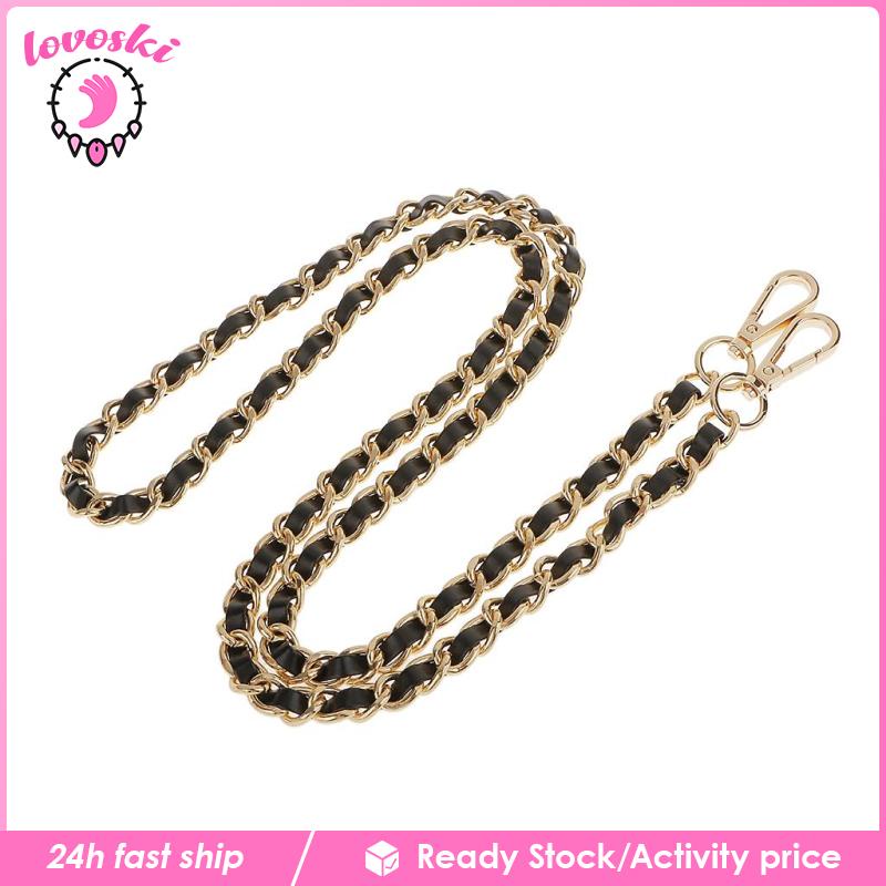 Dây Xích Đeo Túi Xách Bằng Da Phối Kim Loại Chất Lượng Cao