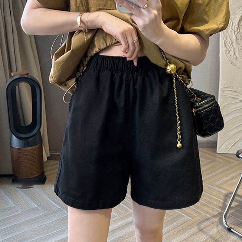 NZN Quần short nữ quần ống rộng mỏng thẳng cho mùa hè