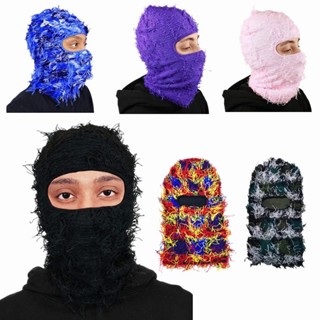  Mũ Len Trùm Mặt Che Phủ Toàn Diện Họa Tiết Rằn Ri Cá Tính Cho Nam Nữ 