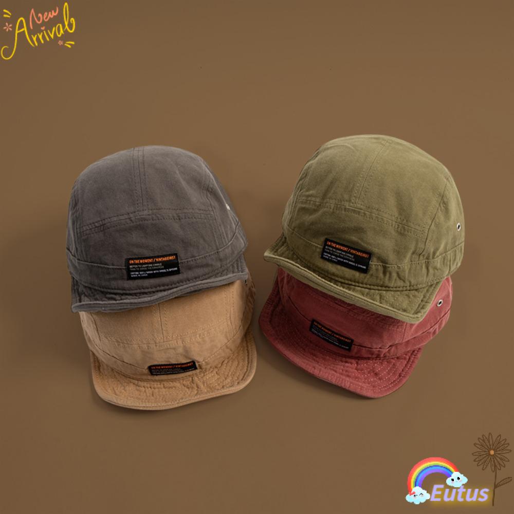 Mũ Lưỡi Trai Vành Ngắn In Chữ Phong Cách Retro