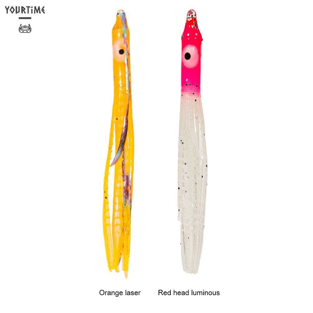 10 Mồi Mực Giả Mềm Phát Sáng Dùng Để Câu Cá