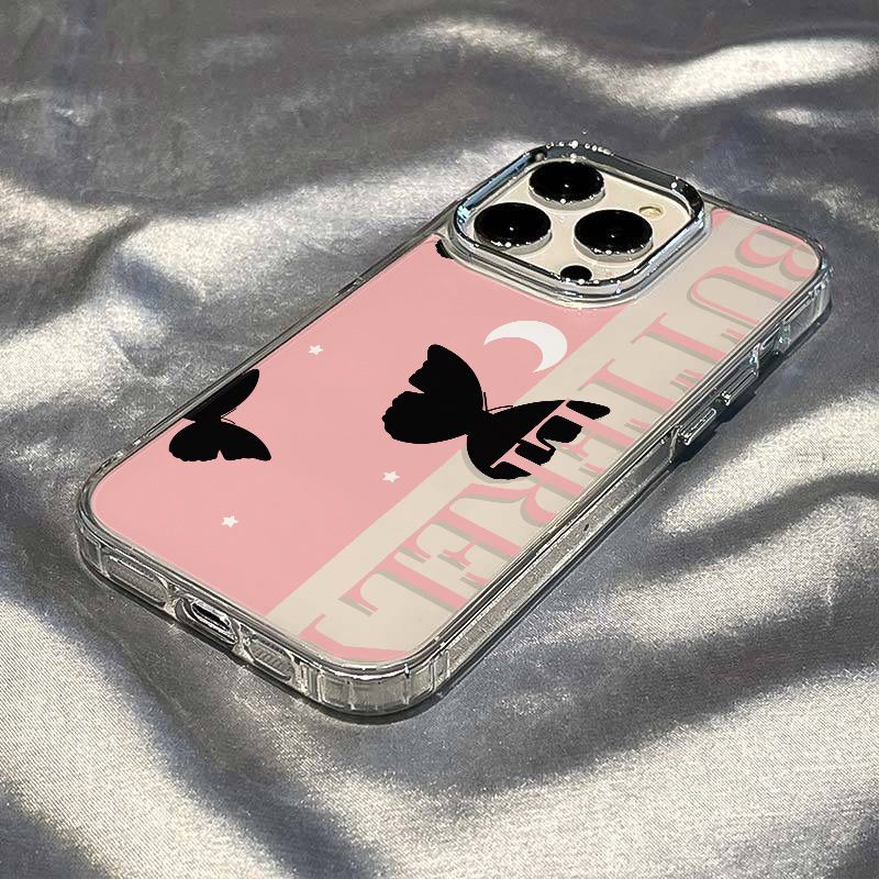 ✅Ốp Điện Thoại Mềm Chống Sốc Họa Tiết Bướm Màu Đen Cho Iphone 12 Plus 14 Pro 11 137 max 8 KP9P