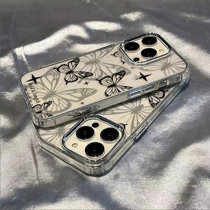 ✅Ốp Điện Thoại Mềm Chống Sốc Họa Tiết Bướm Đơn Giản Cho iPhone 12max117 8pl / S8RU 14pro13