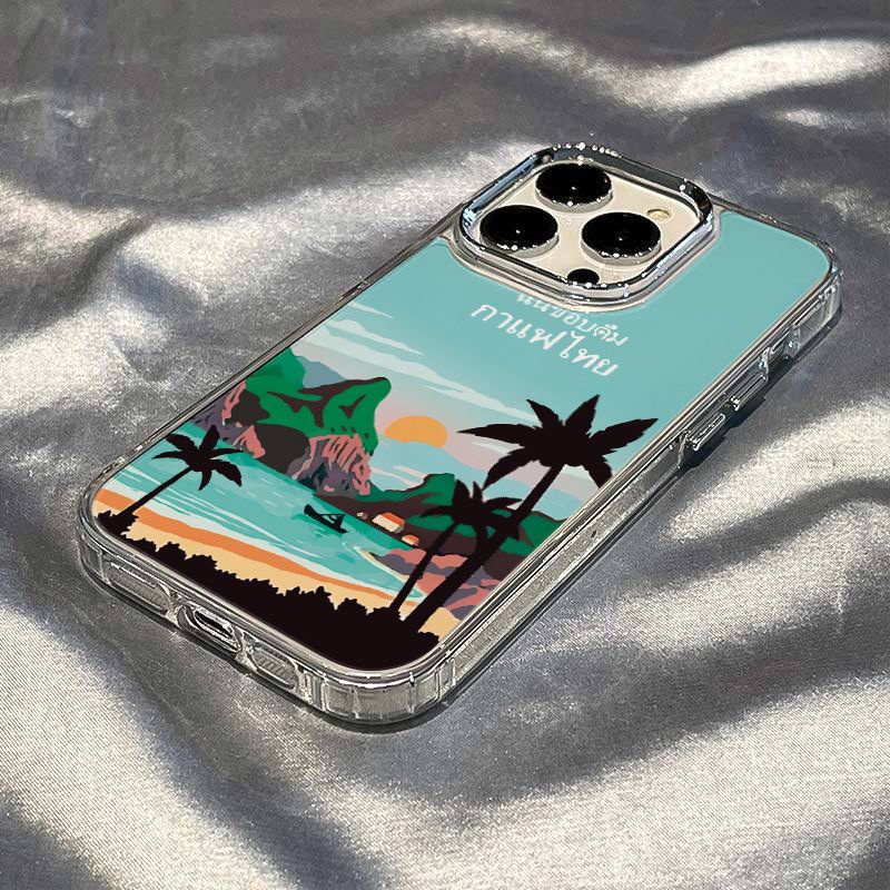 ✅Ốp Điện Thoại Mềm Chống Sốc Họa Tiết Phong Cảnh N8HG Cho iPhone12 max11 / Seaside Apple 137 14pro 12