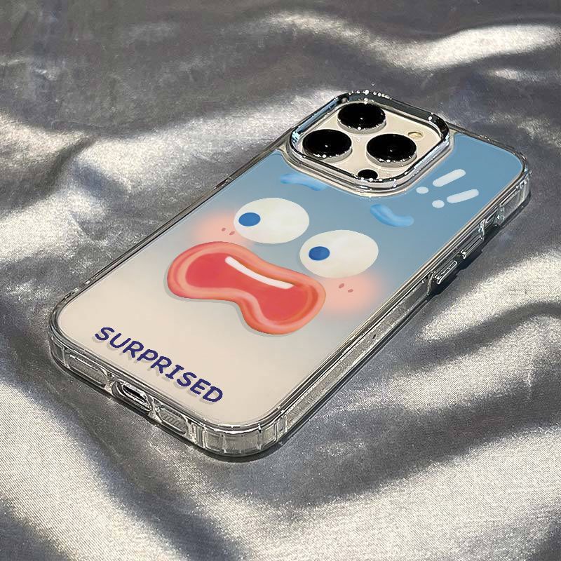 ✅Ốp Điện Thoại Dẻo Họa Tiết Biểu Cảm Gương Mặt Vui Nhộn Chống Sốc Cho Iphone12 max / 118plus 1314pro 7 NA7N