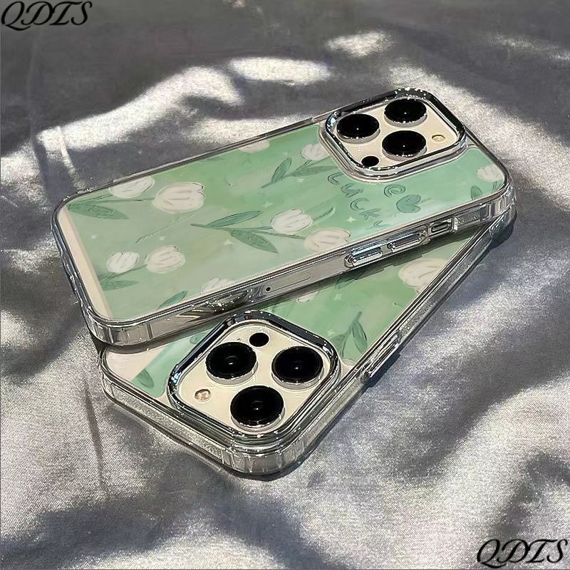 ✅Ốp Điện Thoại Dẻo Họa Tiết Hoa Tulip Đơn Giản Chống Sốc Cho Iphone11 127 8 14pro 13 7NIV Max11