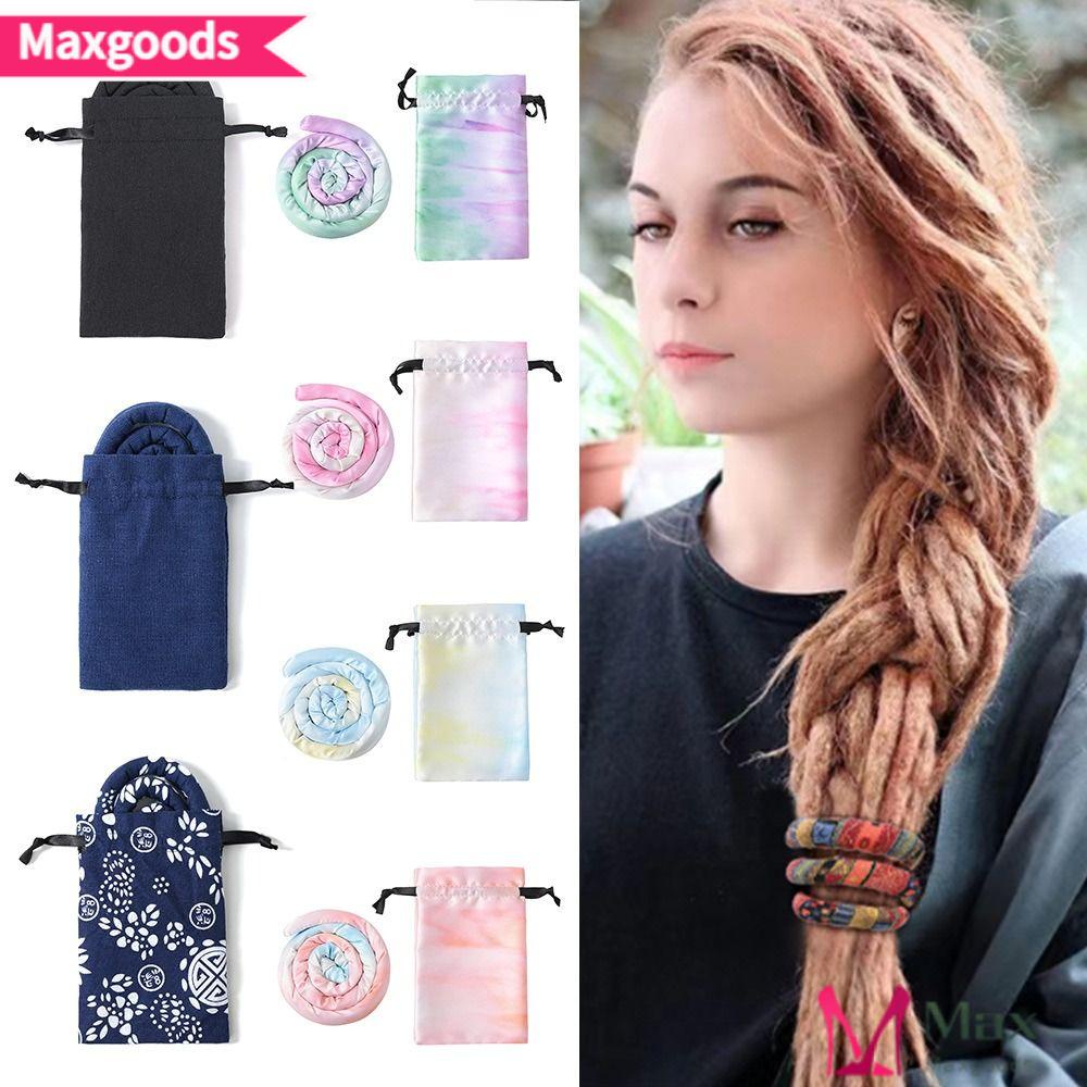 Dây Buộc Tóc Dạng Xoắn Ốc Có Thể Uốn Cong Kèm Túi Đựng Cho Nữ