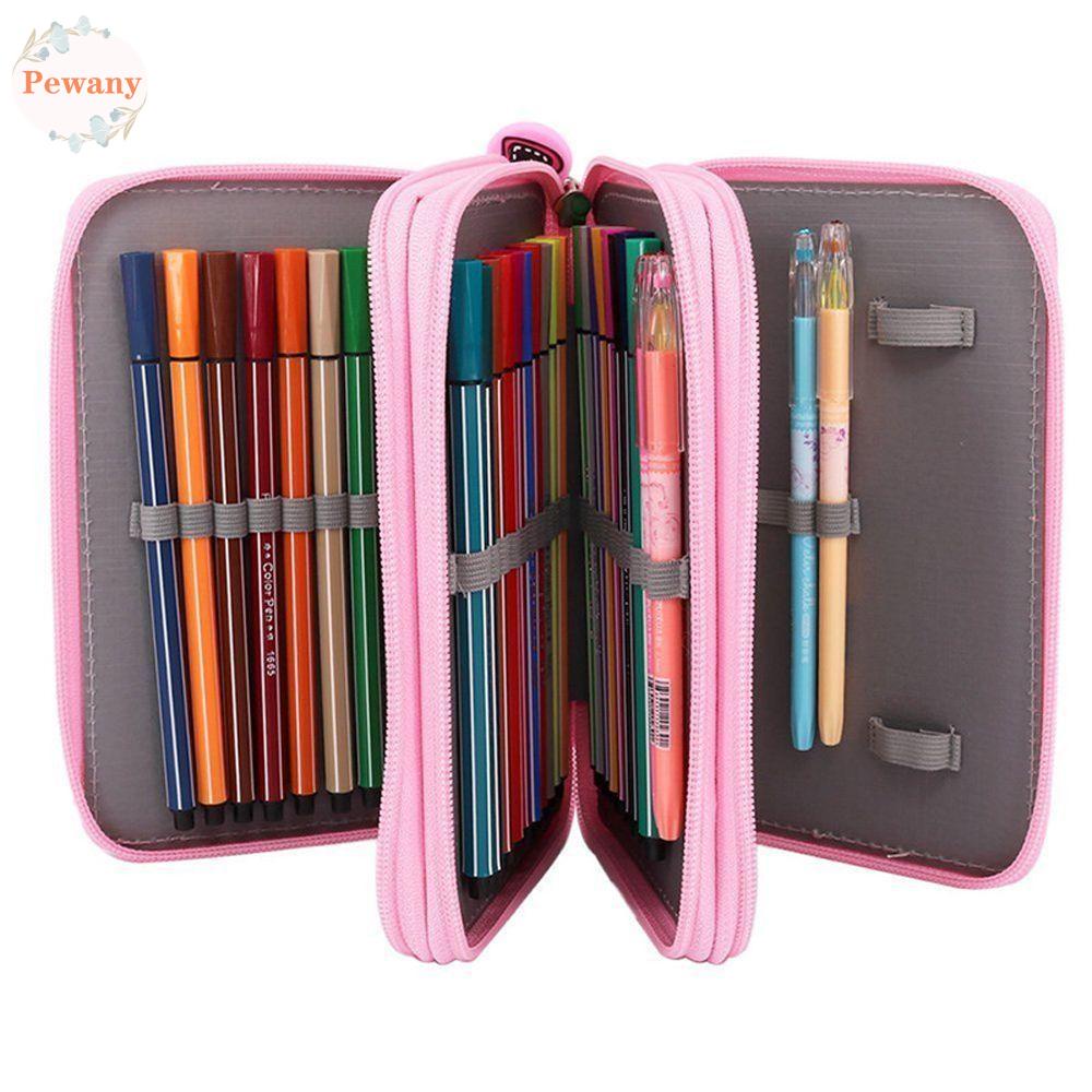 Túi Đựng Bút Bằng Vải Oxford Chống Nước Sức Chứa Lớn Có Khóa Kéo