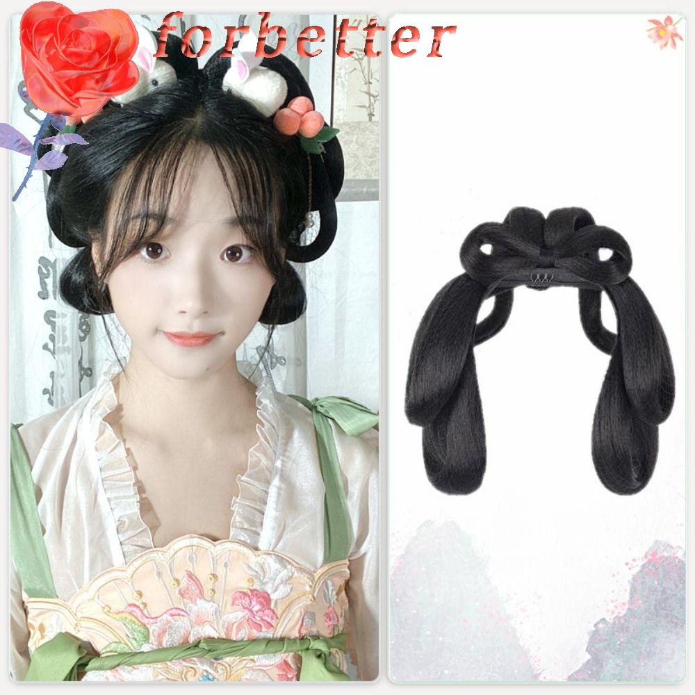 Tóc Giả Màu Đen Cổ Điển Vô Hình Chất Lượng Cao Phong Cách Trung Hoa Dùng Để Hóa Trang