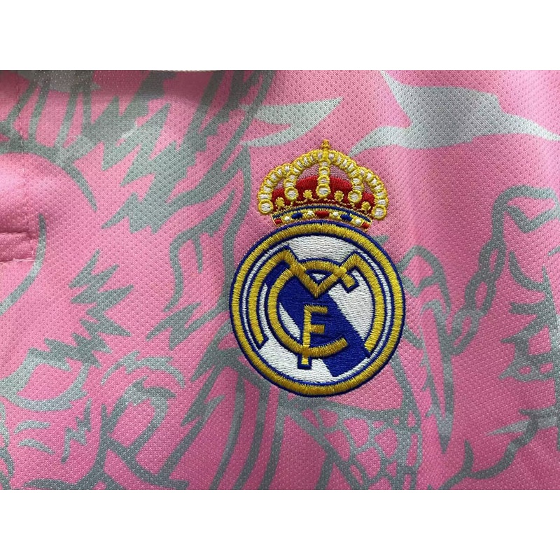 Áo Thun Tập Luyện Câu Lạc Bộ real madrid Màu Hồng In Chữ real madrid Mẫu 2023 Thời Trang Cho Nam # 23 / 24 aaa +