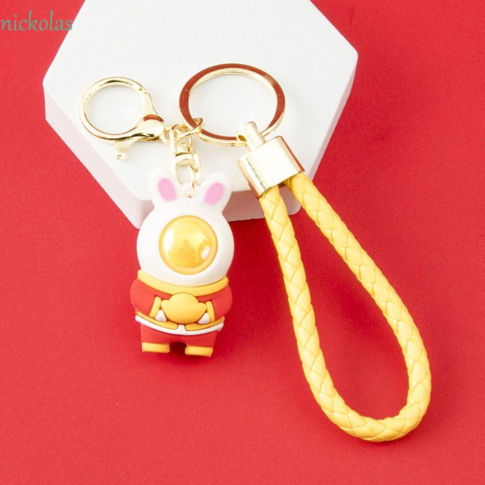 Móc Khóa Hình Thỏ Hoạt Hình Phong Cách Trung Hoa Xinh Xắn