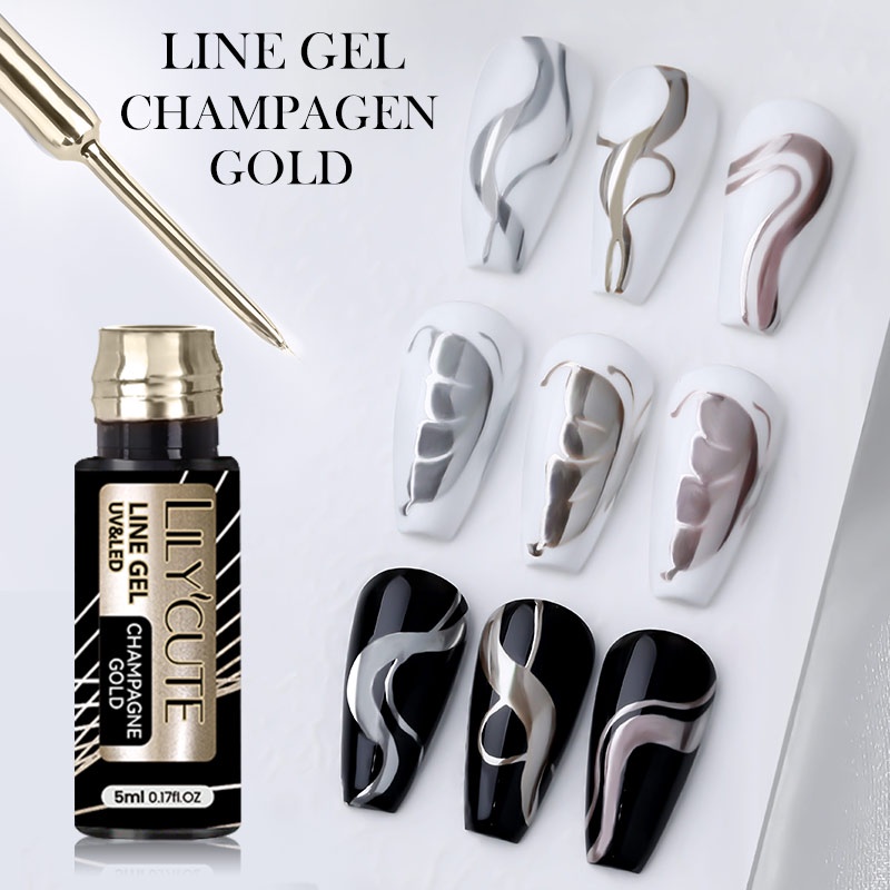 Gel Sơn Móng Tay Màu Ánh Kim Lấp Lánh Lilycute