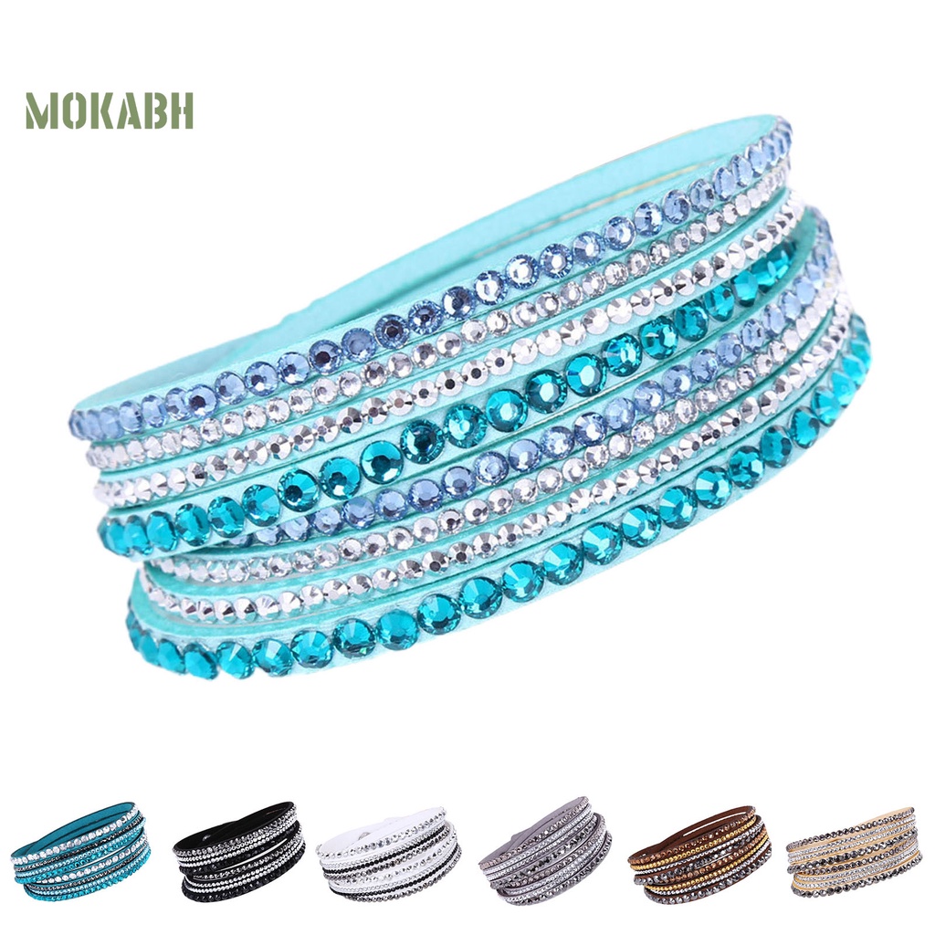 Vòng Tay Nhiều Lớp Đính Đá Theo Phong Cách Bohemian Dành Cho Nữ