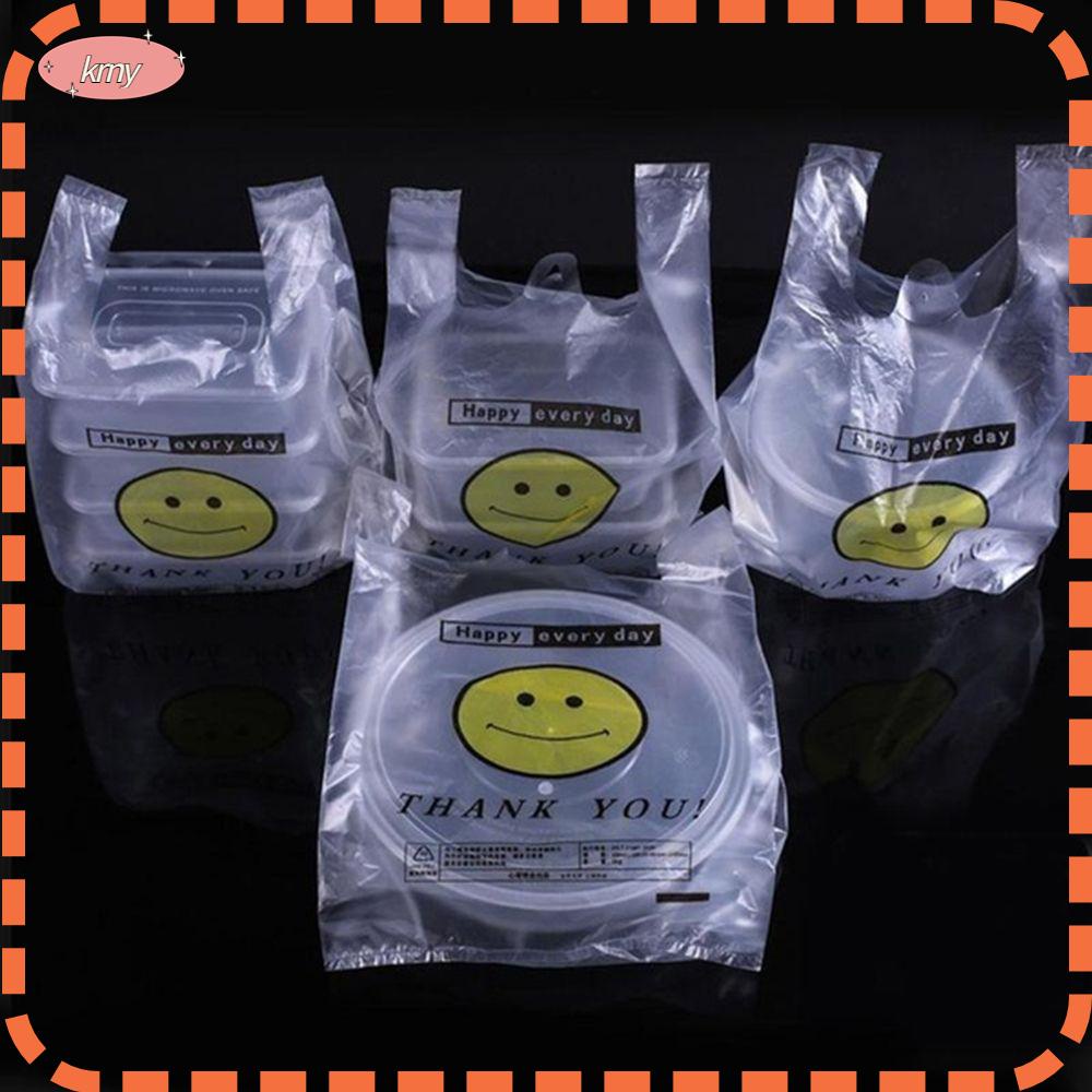 Set 50 Túi Nhựa Đựng Thực Phẩm Có Quai Xách Mới