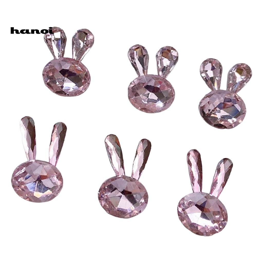 Set 6 Phụ Kiện Đính Trang Trí Móng Tay Nghệ Thuật Ba Chiều Chống Rơi Tiện Lợi