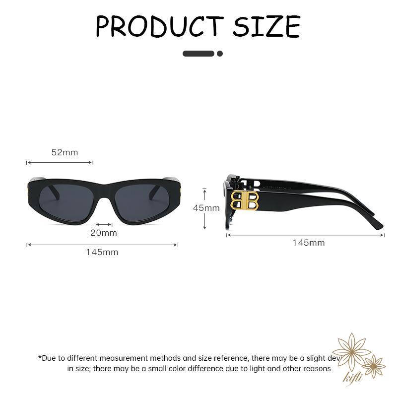 Kính Râm Mắt Mèo Hai Mặt Tam Giác Thời Trang Retro Đường Phố Làm Đạo Cụ Chụp Ảnh