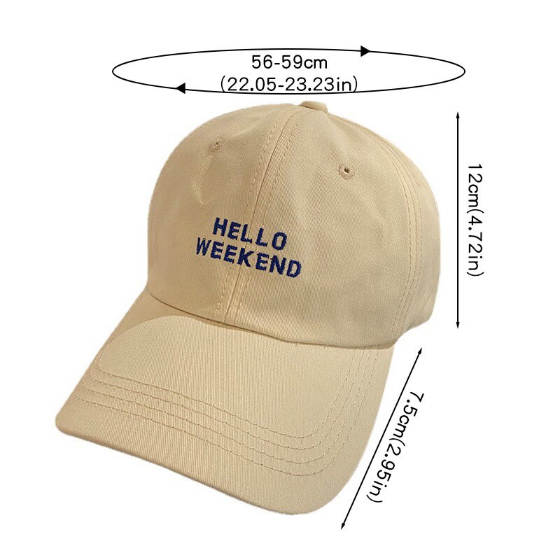 Mũ Lưỡi Trai Cotton Mềm Thoáng Khí Thêu Chữ Phong Cách Thể Thao Thời Trang Mùa Hè Cho Nam Và Nữ