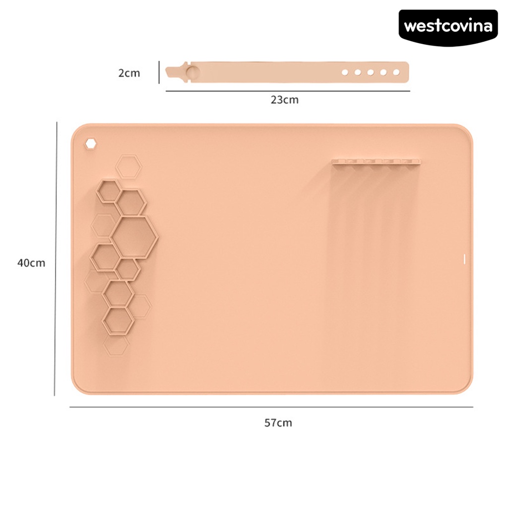 [WSTN]✎Khay Đựng Cọ Vẽ Có Lỗ Treo Chống Nước Không Dính