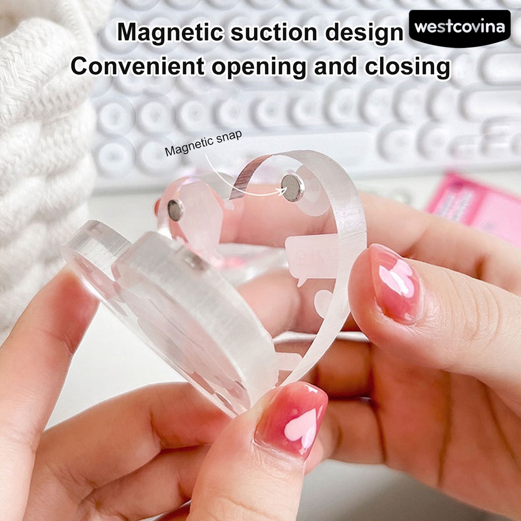 [WSTN]✎Thẻ Gạch Ốp Điện Thoại Bằng Acrylic Trong Suốt Bề Mặt Mịn Hình Chữ Nhật / Thỏ / Kẹo DIY