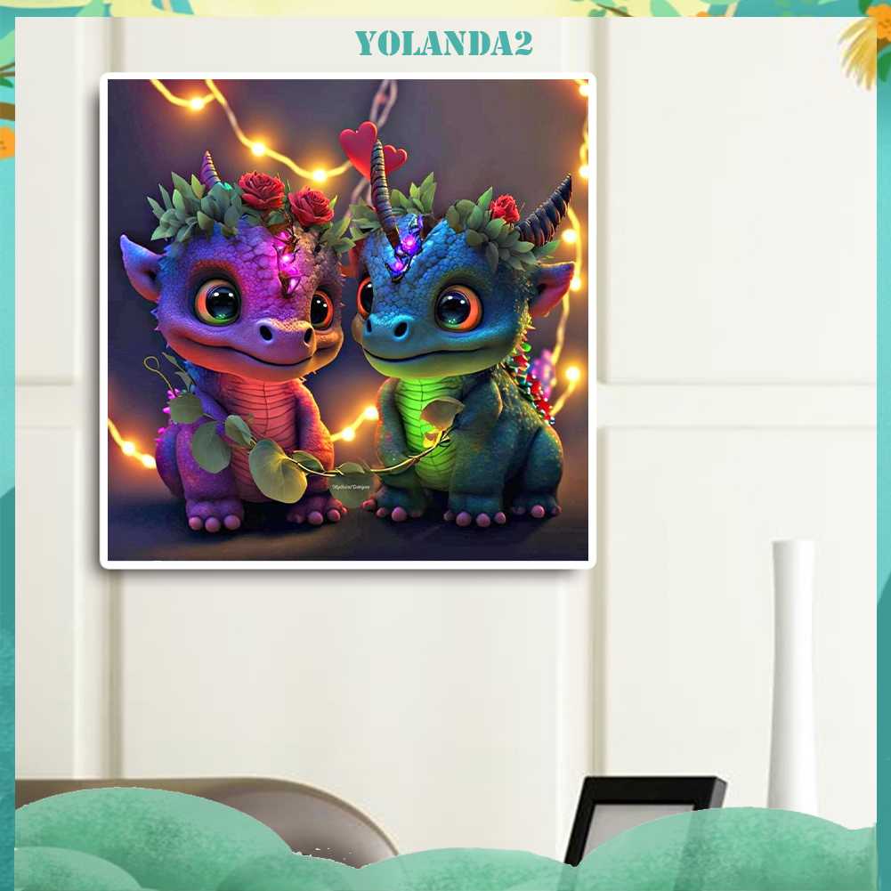 Tranh Đính Đá Kim Cương Toàn Bộ 5D DIY Hình Vẽ Khủng Long