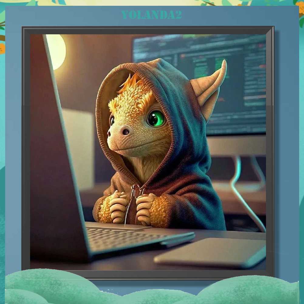 Tranh Đính Đá Kim Cương Toàn Bộ 5D DIY Hình Vẽ Khủng Long