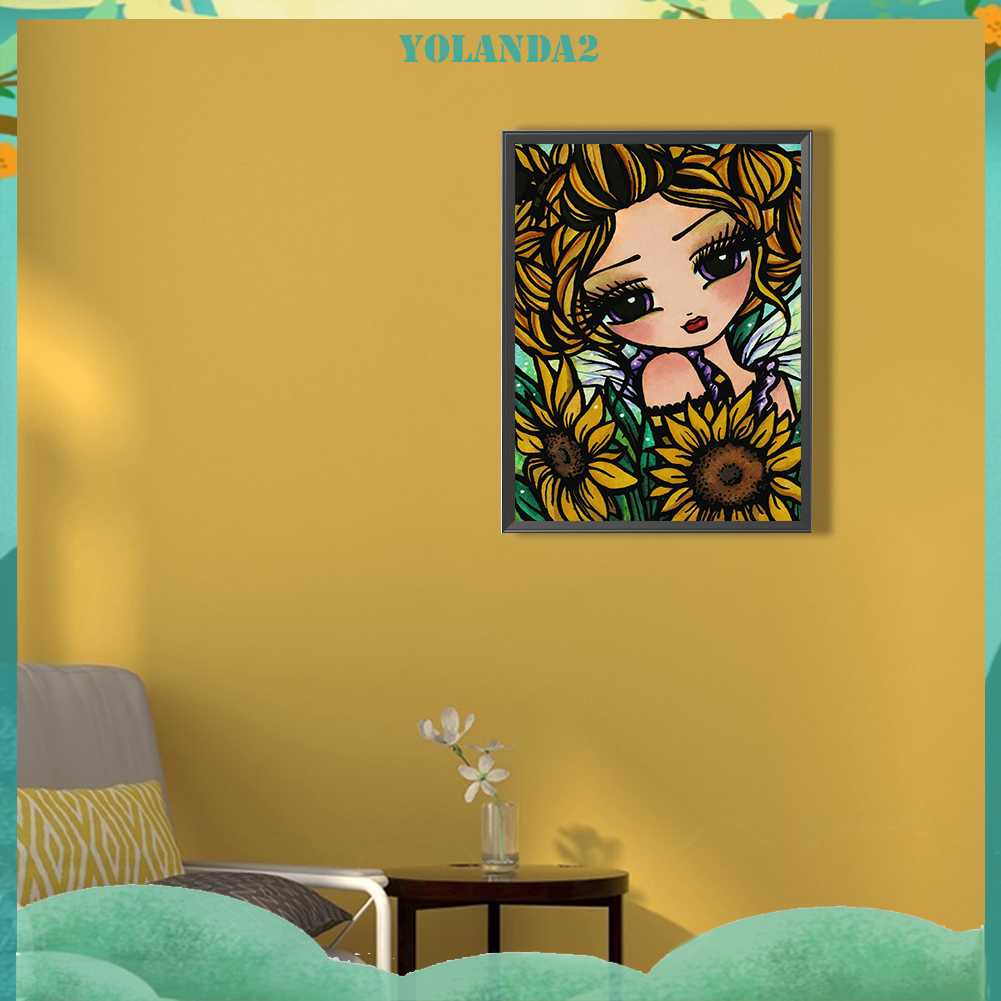 Tranh Đính Đá Kim Cương Toàn Bộ 5D DIY Hình Vẽ Cô Gái Trang Trí Nhà Cửa