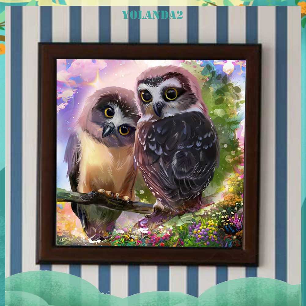 Tranh Đính Đá Kim Cương Toàn Bộ 5D DIY Hình Vẽ Con Cú