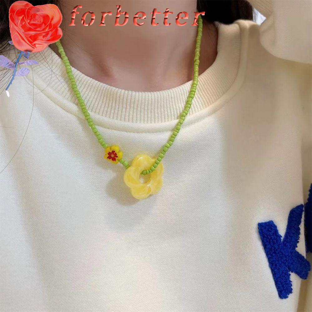 Vòng cổ Hạt Gạo Y2K Nhiều Màu Phong Cách Hàn Quốc Cổ Điển Thời Trang Cho Nữ