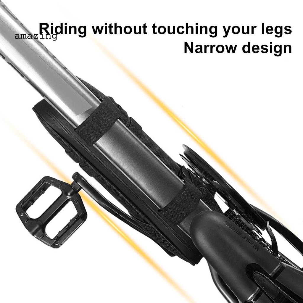 Túi Đựng Đồ Dùng Gắn Khung Trước Xe Đạp Cỡ Lớn In Logo Phản Quang Tiện Dụng