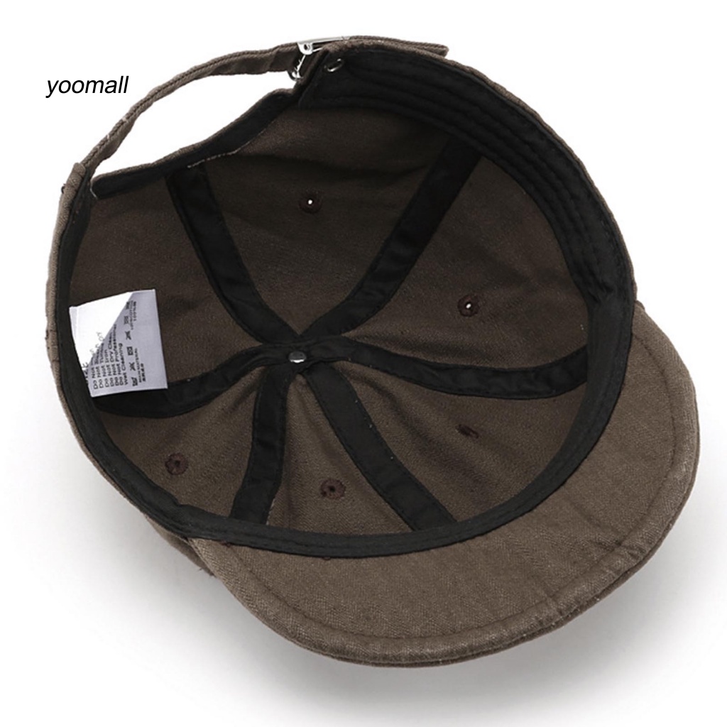 Yo / Mũ Lưỡi Trai Vành Ngắn Điều Chỉnh Được Lỗ Đuôi Ngựa Màu Trơn Chống Nắng Mùa Hè Cho Nam Và Nữ