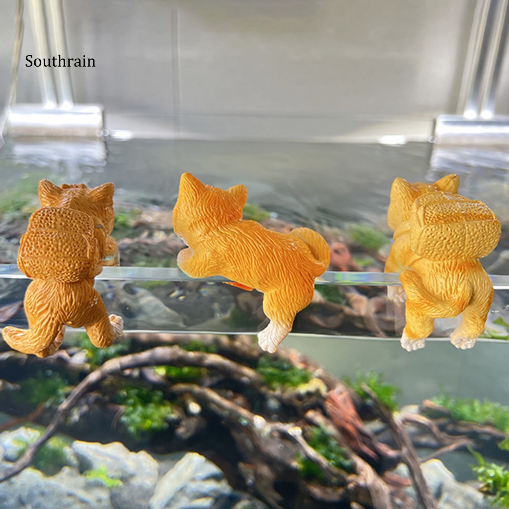 Set 3 Phụ Kiện Trang Trí Bể Cá Hình Mèo Hoạt Hình Đáng Yêu