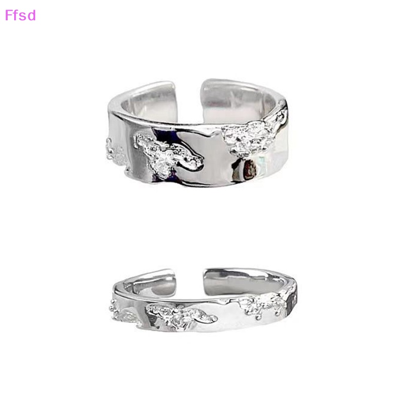 {Ffsd} Bộ 2 Nhẫn Hở Đeo Khớp Ngón Tay Màu Bạc Cổ Điển Hợp Thời Trang Dành Cho Cặp Đôi Hàng Bán Chạy