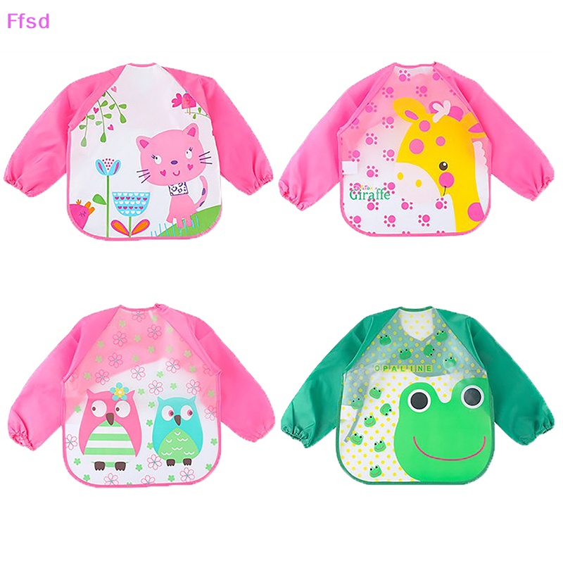 {Ffsd} Yếm Ăn Chống Thấm Nước Toàn Diện Tay Áo Dễ Thương Cho Bé Trai Và Bé Gái * Bán Chạy