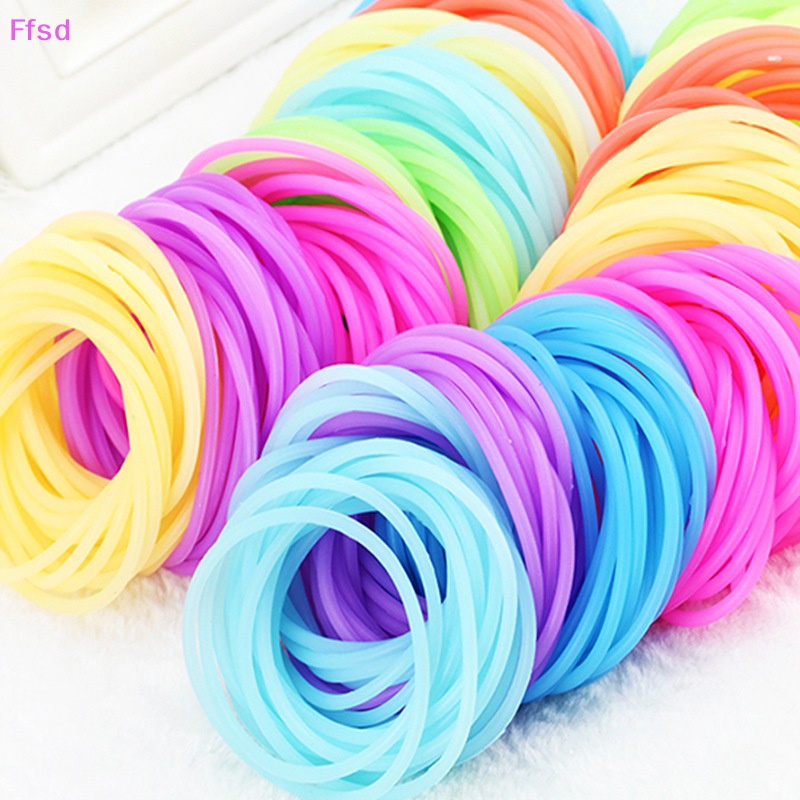 {Ffsd} Set 10 Vòng Tay Cao Su Silicone Dạ Quang Ban Đêm Làm Quà Tặng Trang Sức Thủ Công