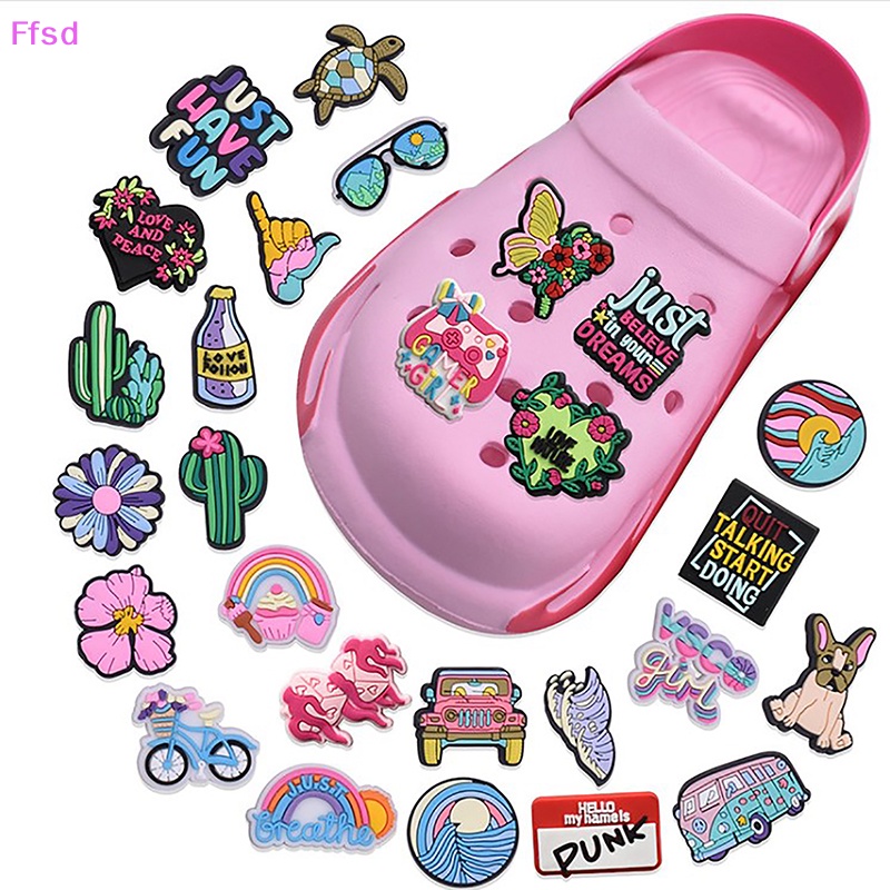 {Ffsd} Set 10 Phụ Kiện Khóa Giày Anime Bằng PVC Đáng Yêu Trang Trí Cho Trẻ Em Jibz Charm Quà Tặng Bán Chạy