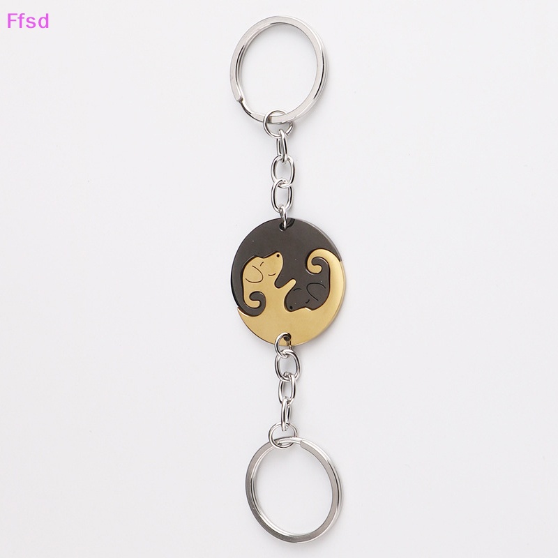 Móc Chìa Khóa Bằng Thép Không Gỉ Hình Chú Chó Dễ Thương Chống Thất Lạc Tiện Dụng