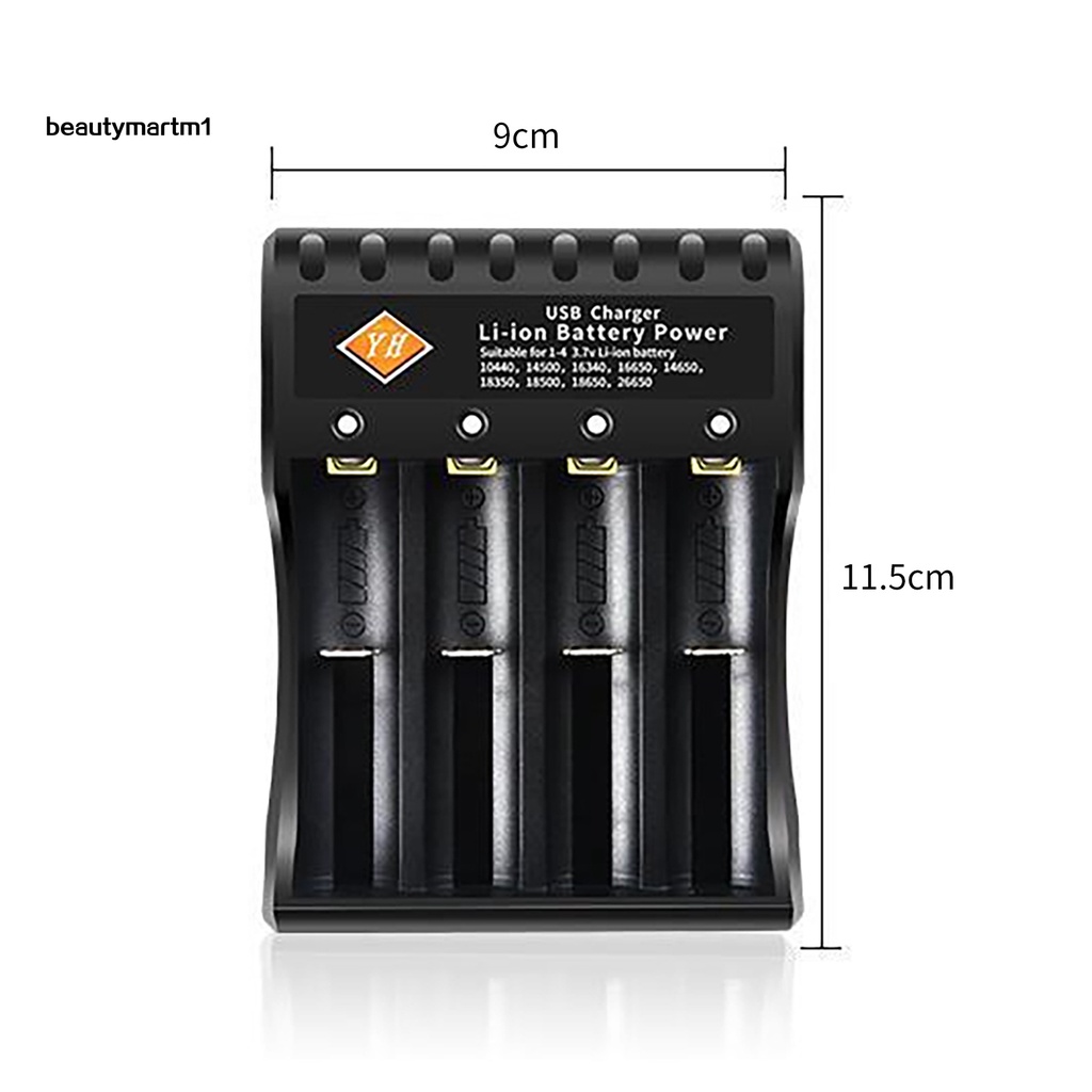 Củ Sạc Nhanh 4 Ngăn 3.7V / 4.2V 18650 Cho Radio