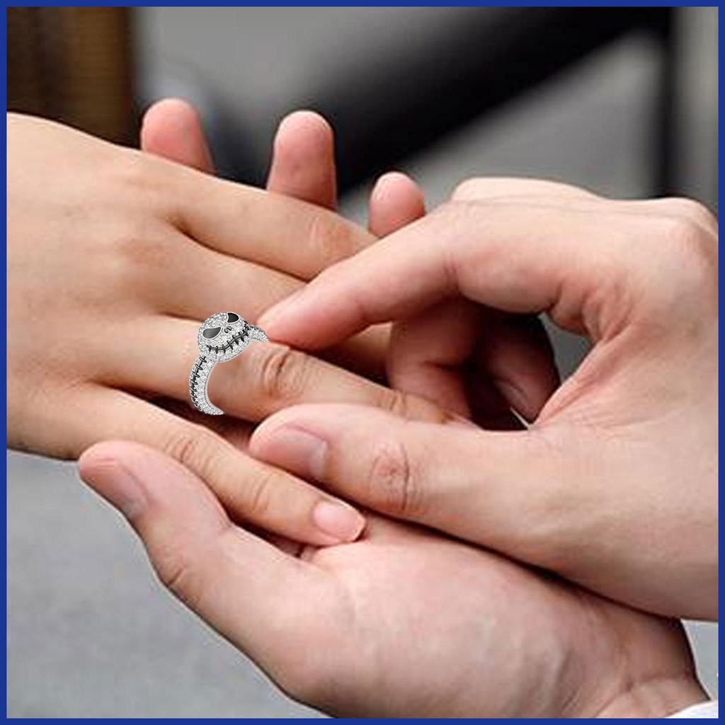 Vòng cổ Mặt Đầu Lâu Jack Nightmare Before Christmas Đính Pha Lê Tráng Men Phong Cách Punk Cho Nữ