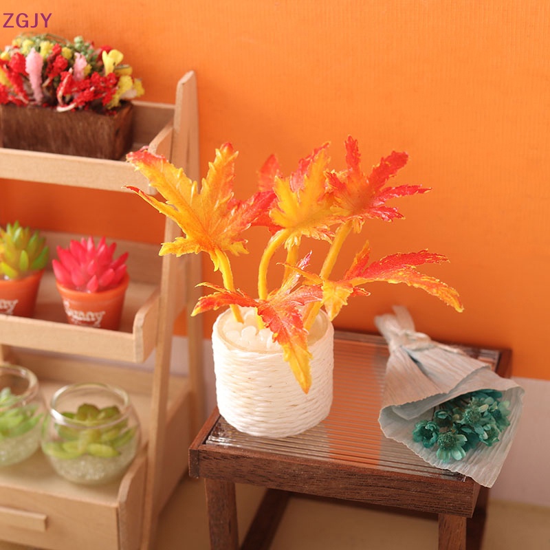 Chậu Cây Phong Tỉ Lệ 1: 12 Dùng Trang Trí Nhà Búp Bê Mới