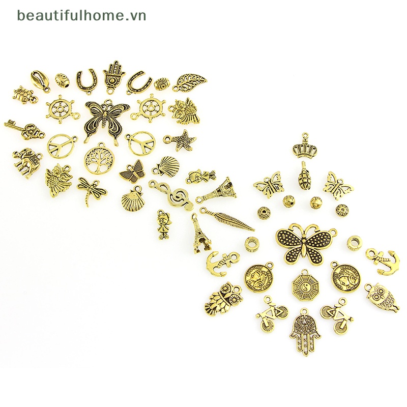 Bộ 50 Mặt Vòng cổ / Vòng Tay / Trang Sức Bằng Kim Loại Hỗn Hợp DIY