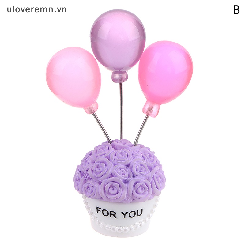 1 Mô Hình Bong Bóng Hoa Hồng Bằng Nhựa Resin Nhiều Màu Sắc Trang Trí Bảng Điều Khiển Xe Hơi Nhà Búp Bê