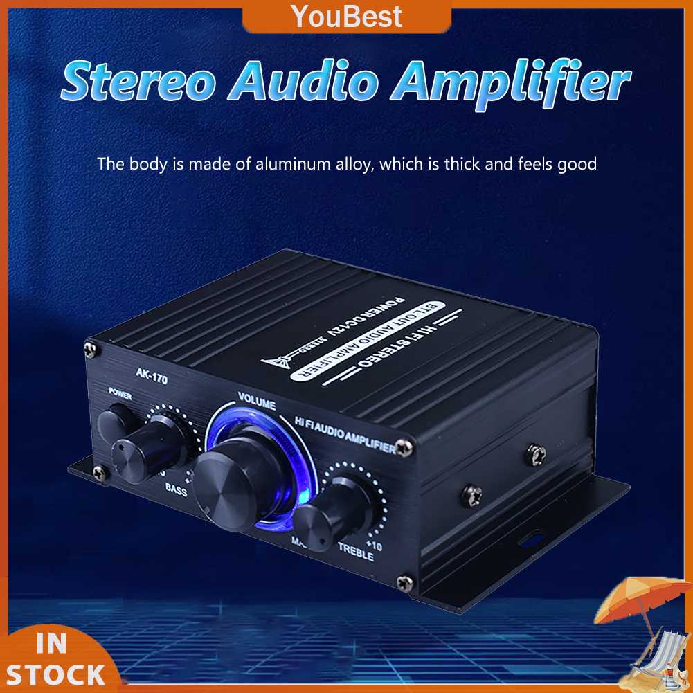 Set 1-5 Bộ Khuếch Đại Âm Thanh Ak-170 Hifi 200X200W Hai Kênh Chuyên Dụng Cho Xe Hơi / Nhà Cửa