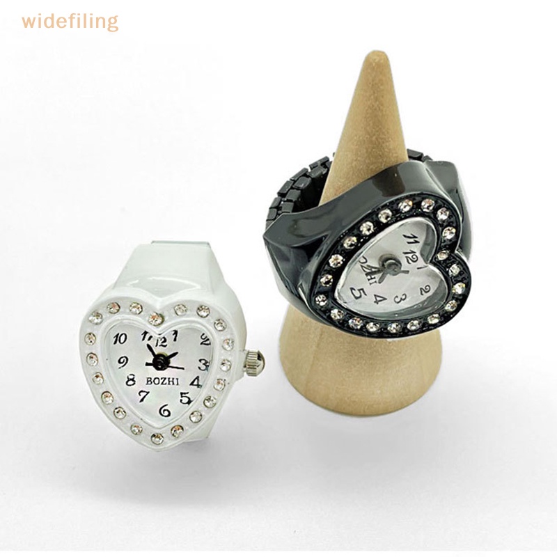 1 Nhẫn Đồng Hồ Co Giãn Mặt Trái Tim Phong Cách Punk Dành Cho Nam Và Nữ