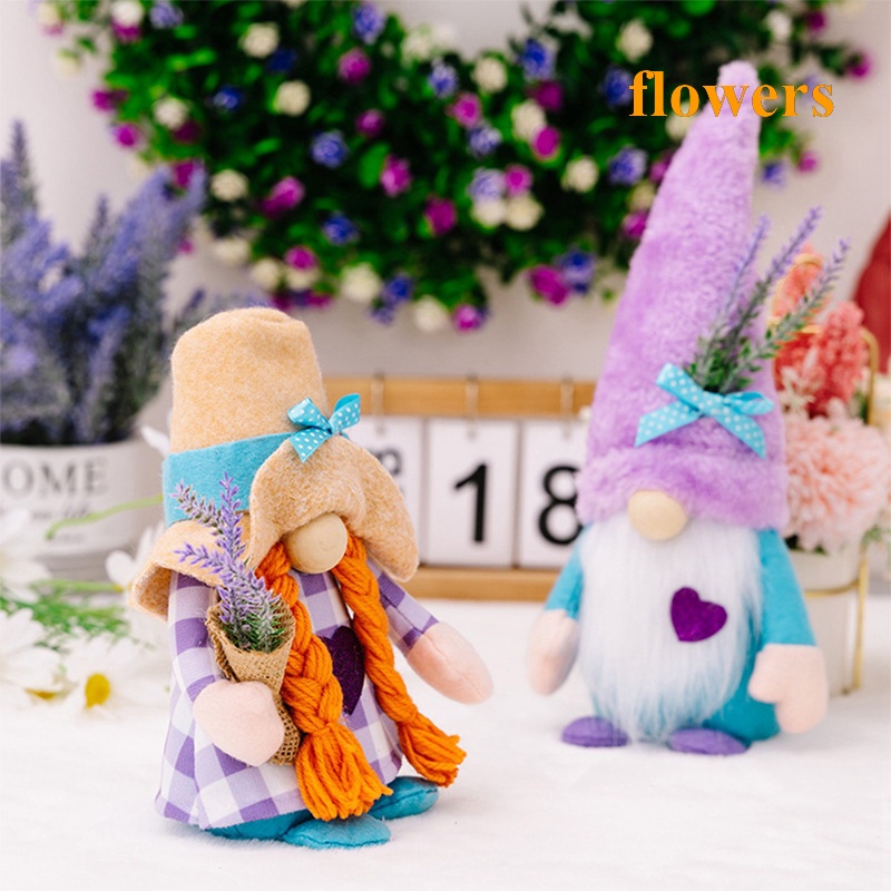 1 Mô Hình Gnomes Lavender Với Thiết Kế Trái Tim Trang Trí Bàn Tiệc Sinh Nhật